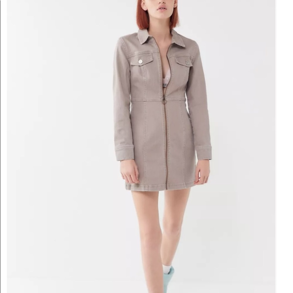 BDG Denim Front ZIP Mini Dress Size 4